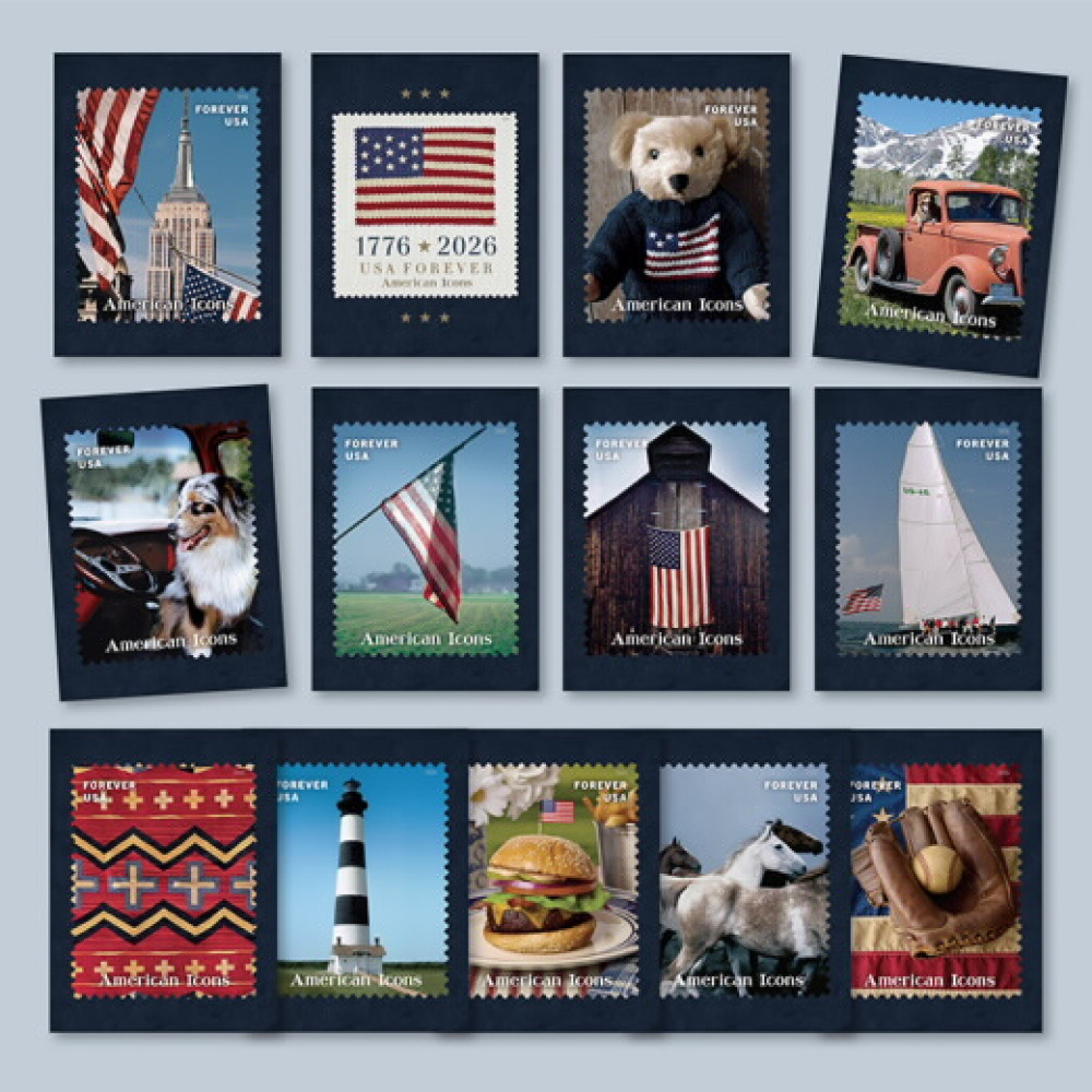 (2026) American Icons Oversized Postcards, Set of 13